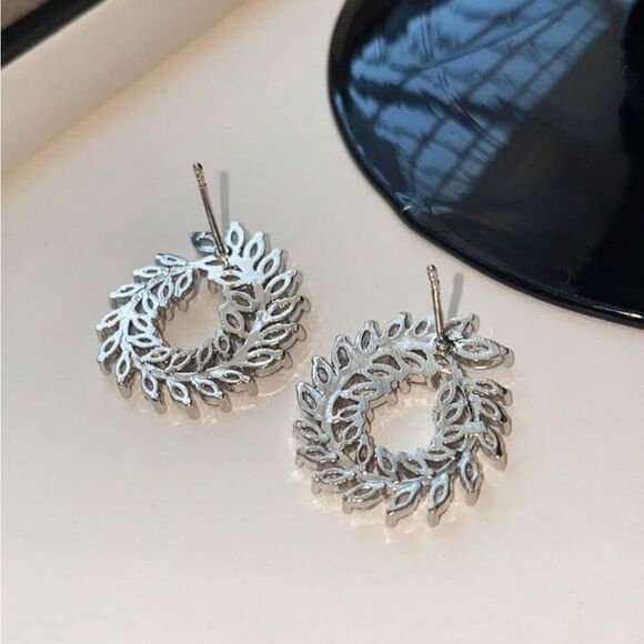 Synthetic Cubic Zirconia Round Delicate Earrings - Picture 5 of 13